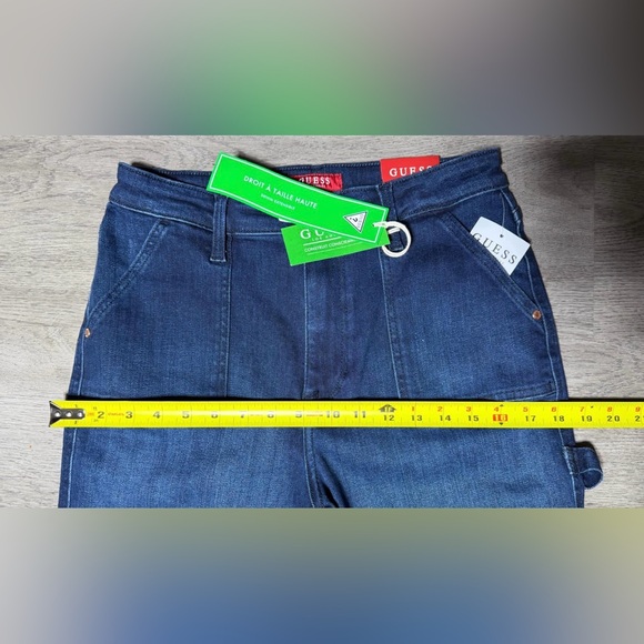 GUESS Los Angeles Women’s 6/28 Lina High-Rise Straight Jeans in a Dark Wash - Picture 11 of 11